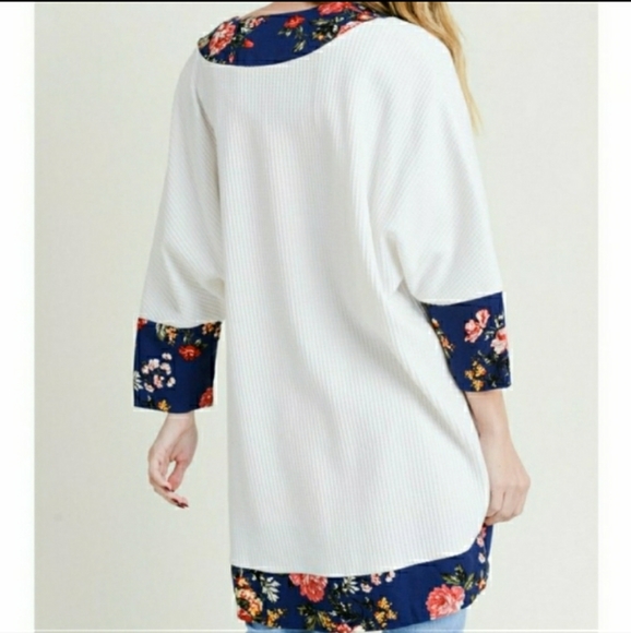 Bohemian Style Waffle Knit Cardigan - Picture 5 of 5